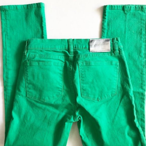 Ralph Lauren Denim Green Straight Ankle Jeans 2 - Picture 2 of 3